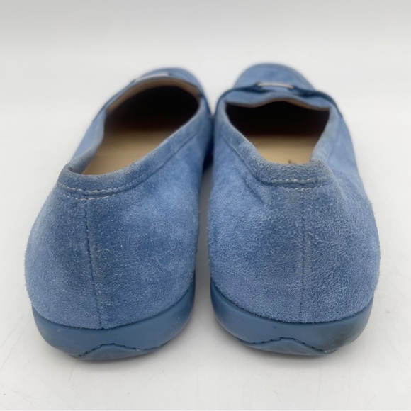 Salvatore Ferragamo Blue Suede Loafers, Size 6 - Picture 5 of 9